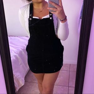 Black overall dress
